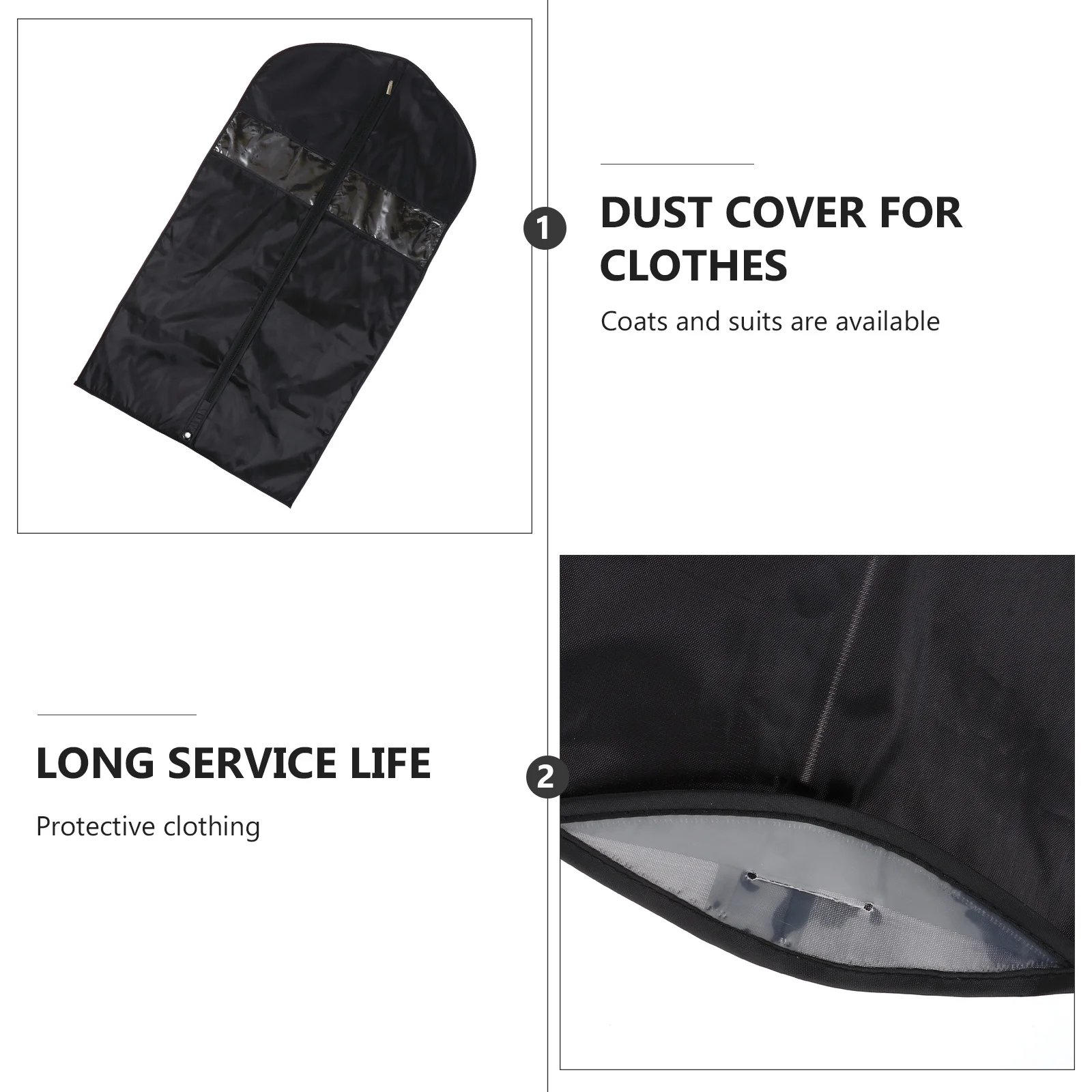 1 قطعة قماش أكسفورد المتضخم صندوق تخزين ملابس حقيبة قابل للغسل خفيفة الوزن الغبار تصميم سستة للسفر الاستخدام المنزلي المعلق