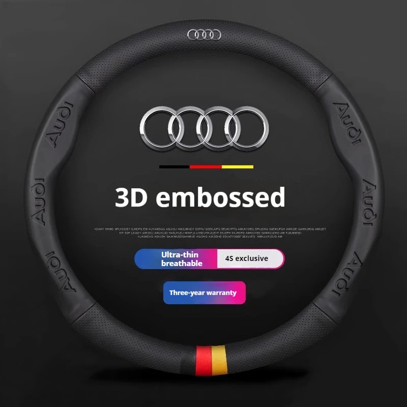 

Car Steering Wheel Cover for Audi ABT A1 A2 A3 A4 A5 A6 A7 A8 Q2 Q3 Q4 Q5 Q7 Q8 TT RS3 RS4 RS5 RS6 RS7 S3 S4 S5 S6 S7 S8 S Line