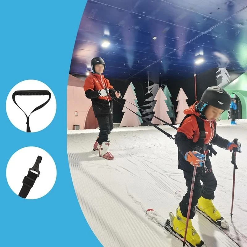 Q39E Ski and Snowboard Harness for Kids Teach Your Child The Speed Control of Skiing Shock Absorbing Leashes