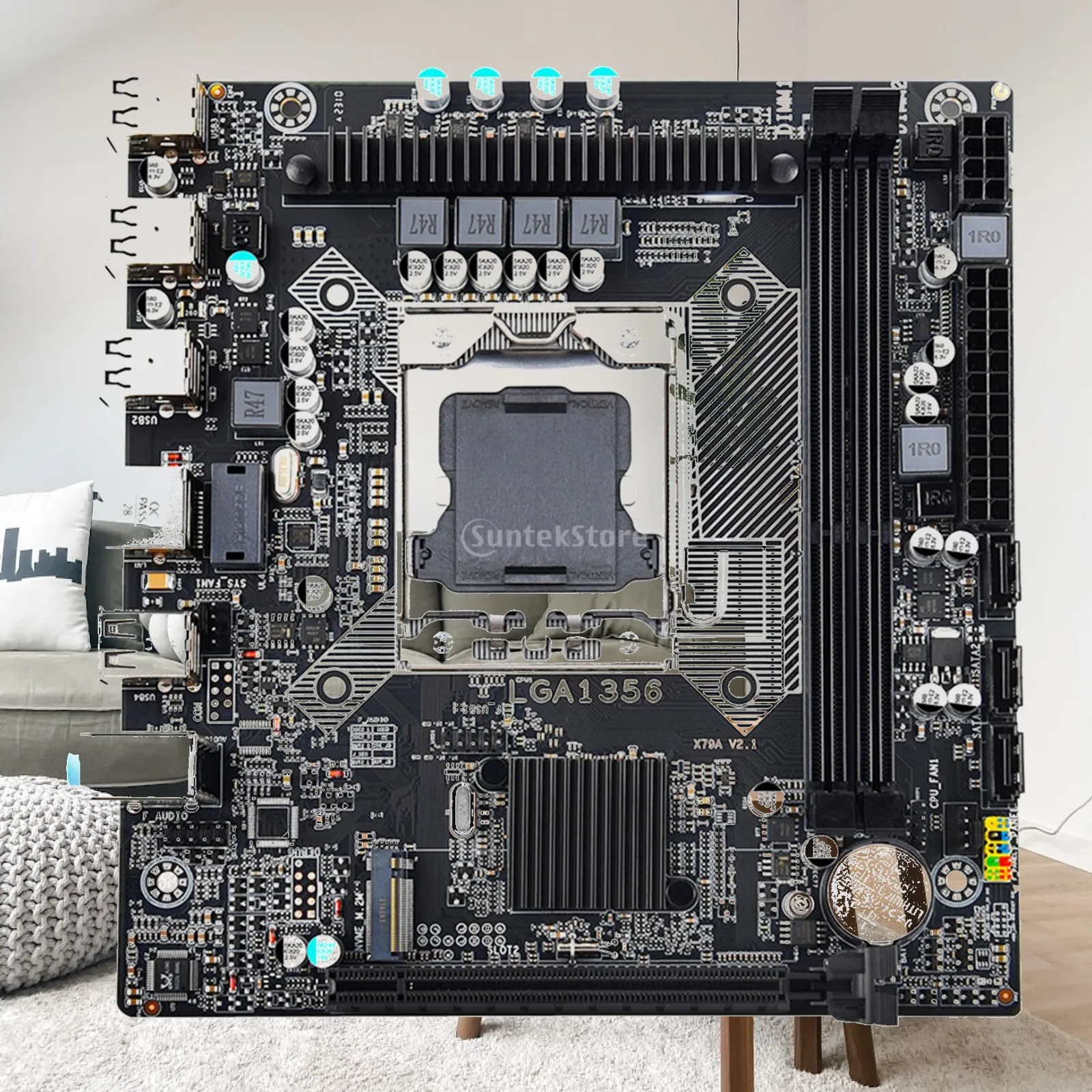 x79A V2 Computer Desktop Motherboard Pci-e 16x 100M Network Card 5.1 Channel