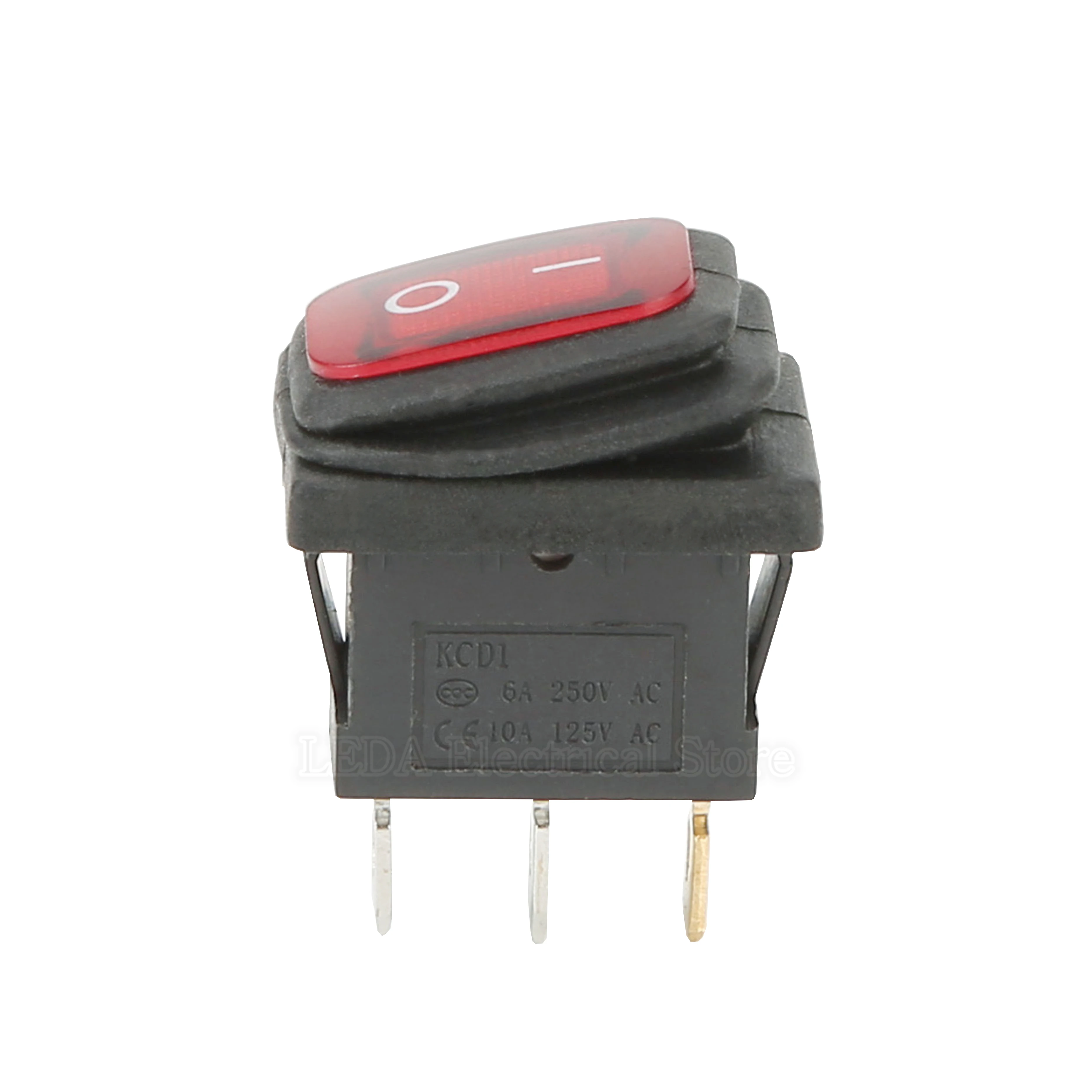 1Pcs KCD1 12V 220V LED Luz 10A 250V AC ON OFF 2/3 Posição 2/3 Pin Painel Do Carro Barco Marinha À Prova D' Água Rocker Switch