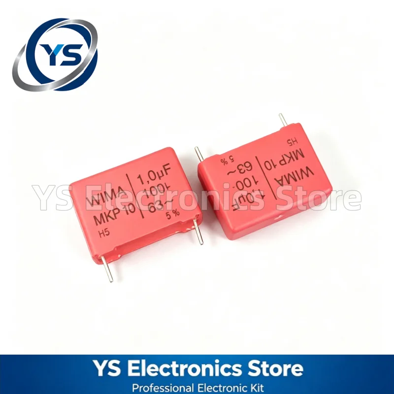 MKP10 100V1UF WIMA RED  100V105 22.5mm Film Capacitor Hi-Fi Audio Capacitors NEW and Original