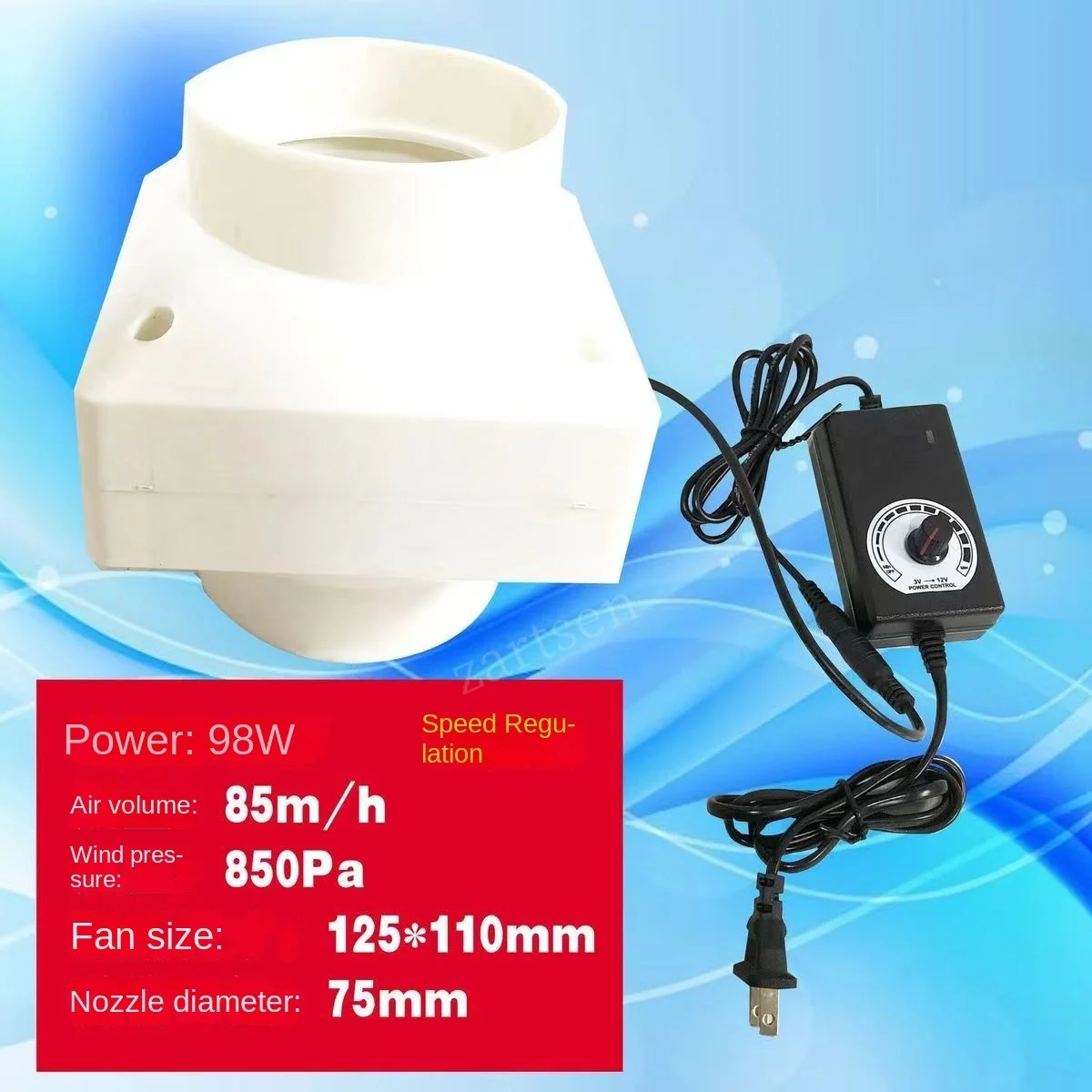 Electric Extractor Fan Kitchen Pipe Duct Ventilation Bathroom Moxibustion  Smoke Adjustable Speed Ventilador Window Fan - AliExpress, image size:1200x1200