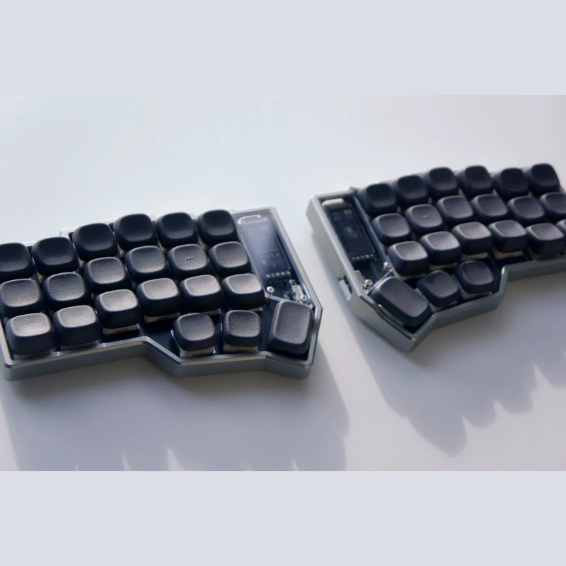 Teclado Dividido Sem Fio Corne 3x6 de Baixo Perfil com Carcaça de Alumínio CNC Personalizada, Montagem Case-in-Case, Teclado Ergonômico Dividido para 