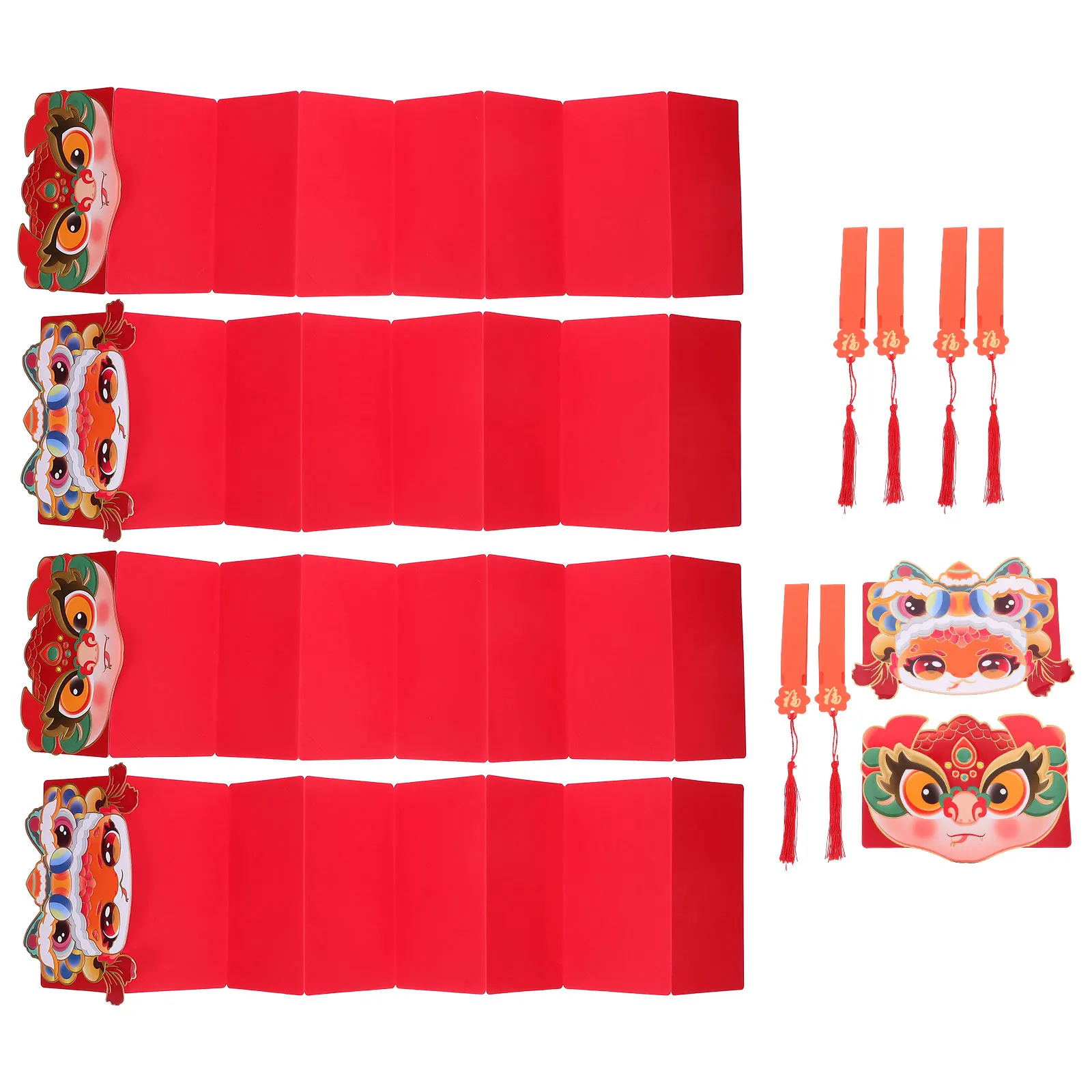 

6pcs Snake Year Red Envelope Lunar New Year Chinese Foldable Money Hong Bao Envelopes Wedding Birthday Festival Gift