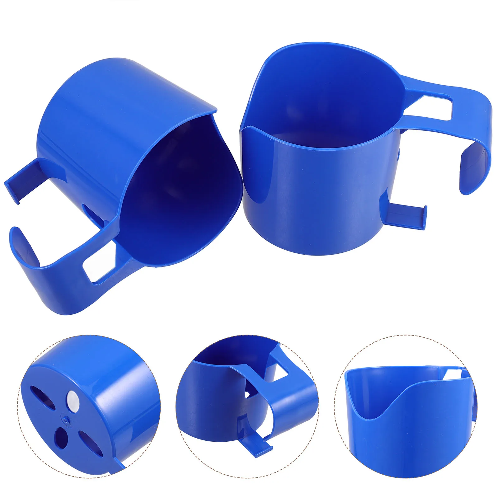 

2Pcs Swimming Pool Beverage Holders Durable PP Plastic Pool Side Drink Holder Cup Rack for Bottles Cans Wine Glasses