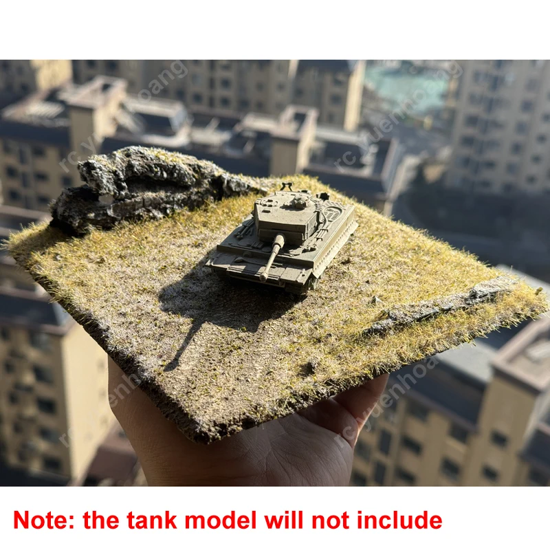 1PCS 20x20cm Vierkant Model Display Base Simulatie Outdoor Grasland Diorama Platform voor Tank/Automodellen cijfers Dier Speelgoed