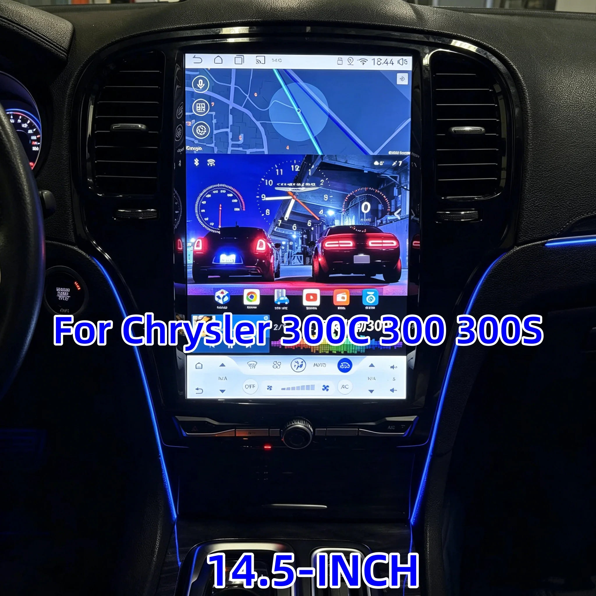 HS Car Radio Android15 For Chrysler 300C 300 300S 2010-2024 Multimedia Video Player with Physical Knob+button Built-in DSP