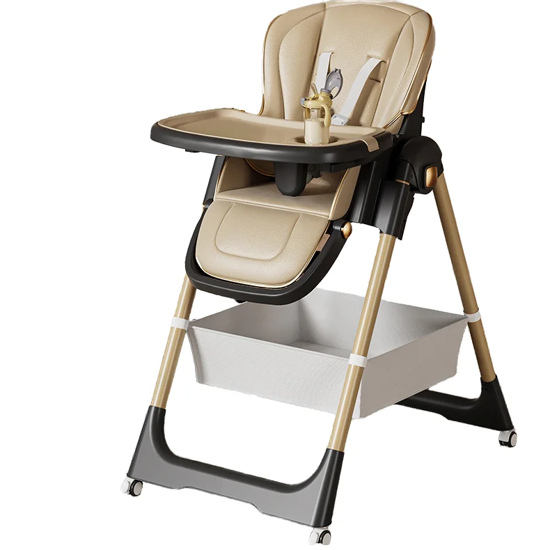 

Factory Direct Baby Feeding Chair Adjustable Height Washable Dining Tray High Strength Baby High Chair