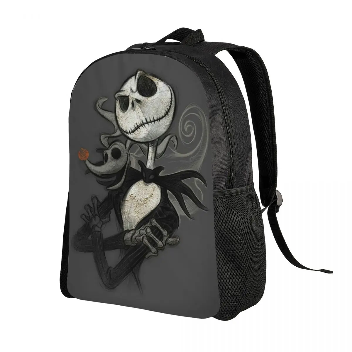 Custom Nightmare Before Christmas Confident Backpacks for Men Women Waterproof College School Bag Print Bookbags