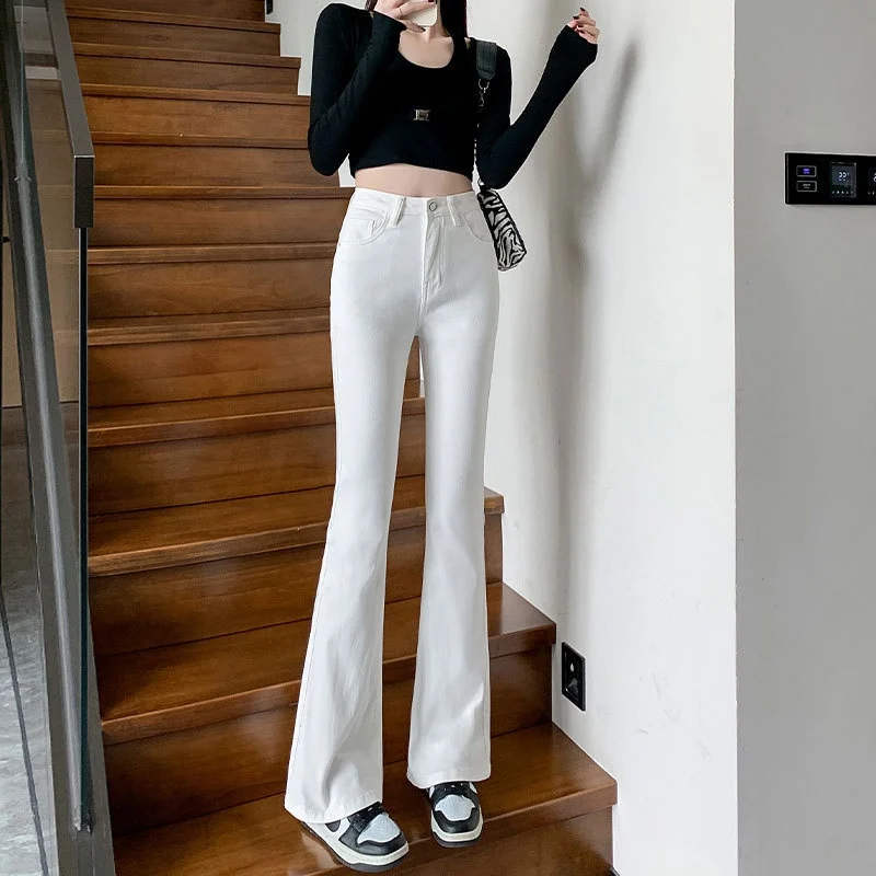 

Джинсы Bootcut унисекс для женщин с цепочками Micro Pull All Day 2000-х годов для взрослых Bootleg Hanging Tie Dye Яркие линии Сиамский укороченный пояс