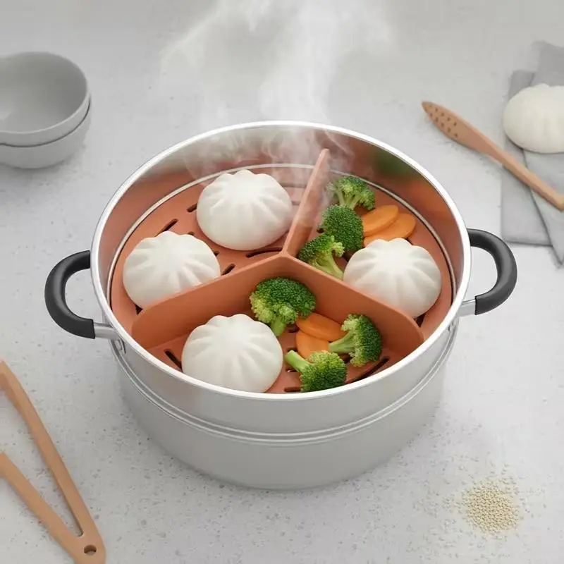 Silicone Triangle Separator For Air Fryer, Bowl Liner Accessory, Fits Most Round Silicone Bowls, Zone Separation To Prevent