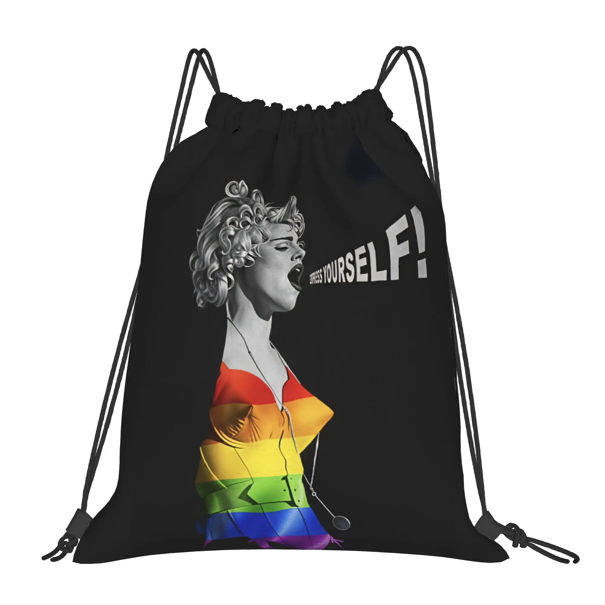 Madonnas Confessions II 2026 Drawstring Bag  Vintage Portable Sackpack String Bags Men Sports Yoga Backpack