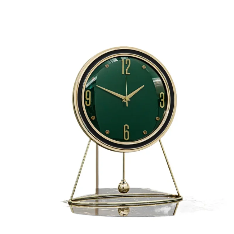 Modern Light Luxury Decoration Clock Fashion Home Living Room Sitting Table Simple Clock Tabletop Table Clock Decoration