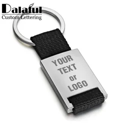Personalized Keychains for Men Women Custom Stainless Steel Rope Engrave Date Name Logo Keyring Gift for Boyfriend/ Father K408