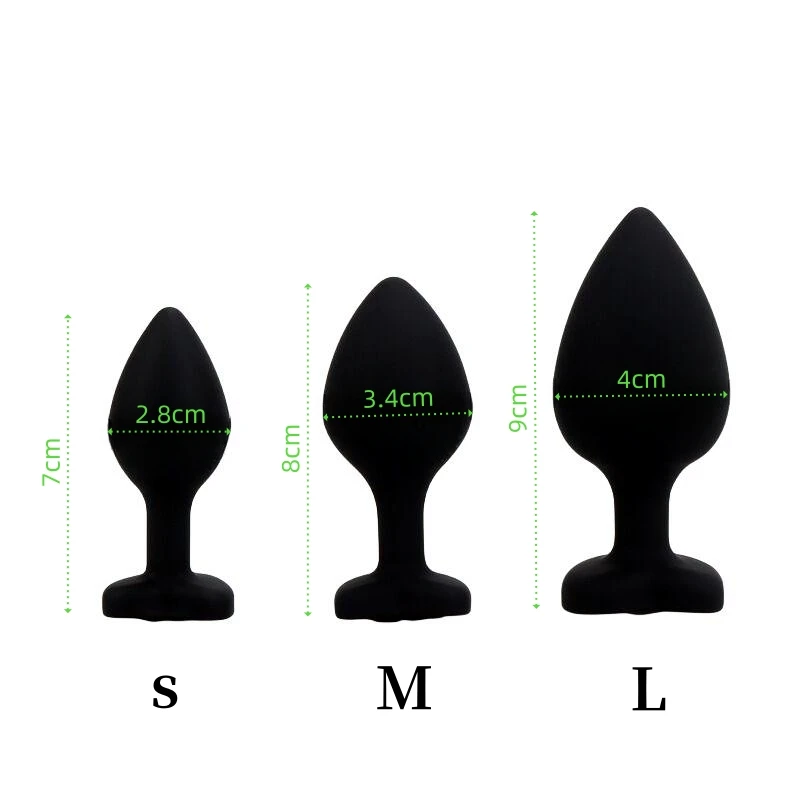 Adult Sex Toys of Silicone Anue Plug Butt Plug G-spot Prostate Massager with Jewel Accessory for Woman Men Gay Erotic Shop