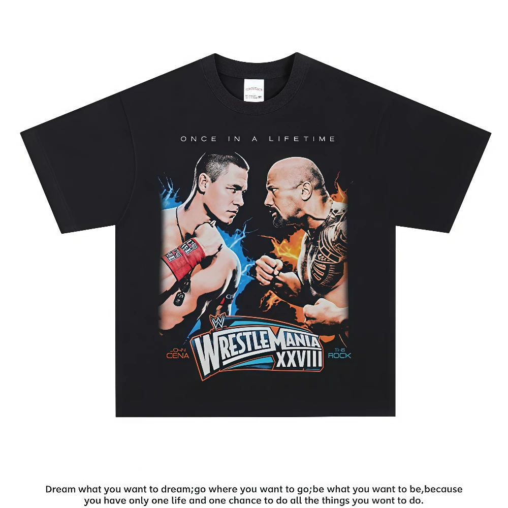 John Cena Graphic T-Shirt Men's Cotton Relaxed Breathable Crew Neck Moisture-Wicking Retro Style Casual Leisure Print Tee