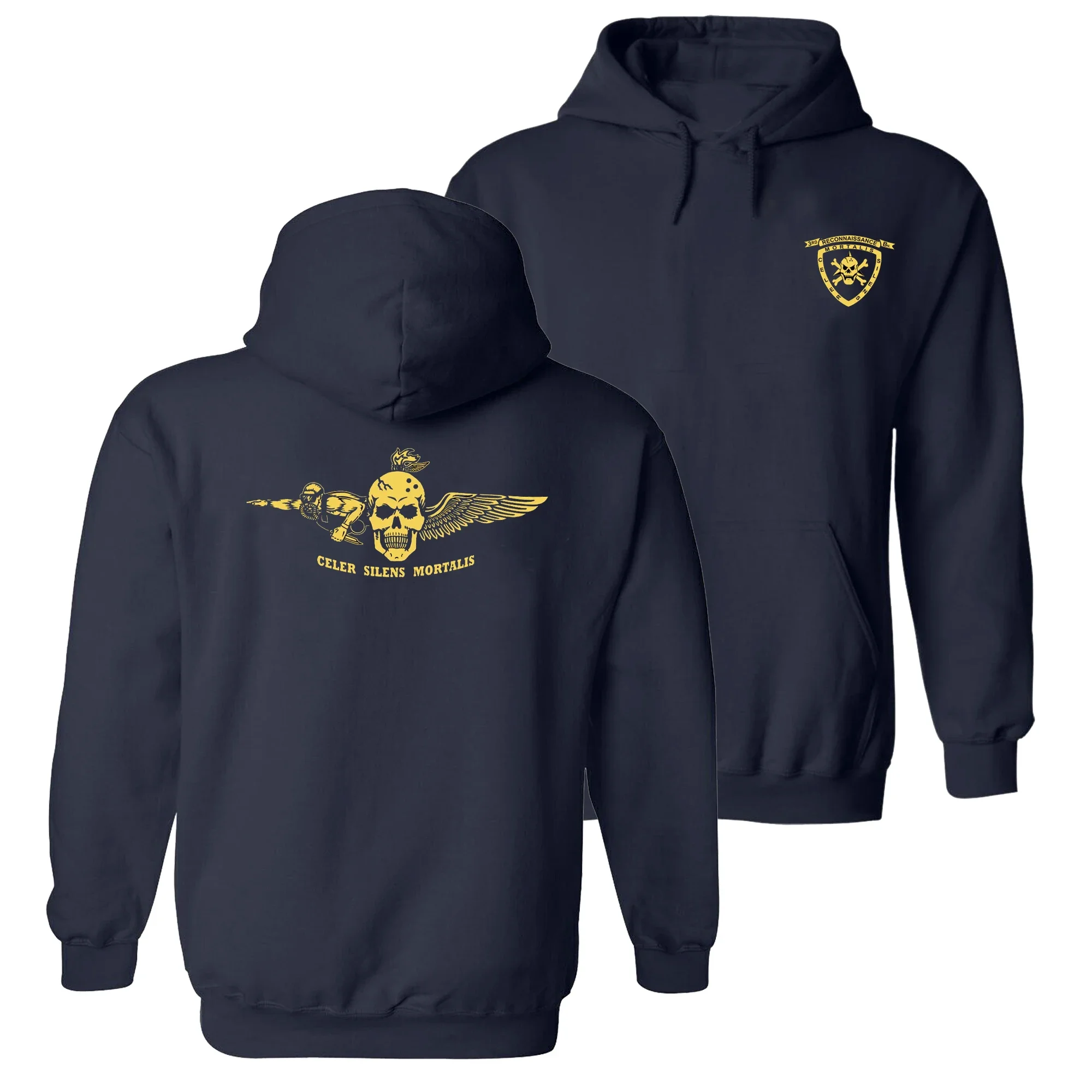 US Marine Corps 3rd Recon Battalion Pullover Hoodie New 100% Cotton Comfortable Casual Mens Sweatshirt Military Style Streetwear