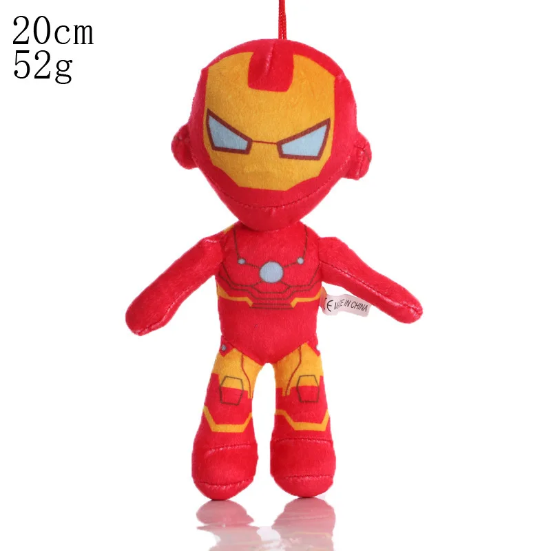 Anime Man Spidermaned Plush Toys Movie Dolls Marvel Avengers Soft Stuffed Hero Captain America Iron Christmas Gifts for Kids