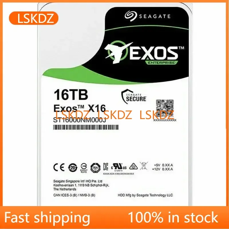 

FOR ST16000NM000J Exos X18 16TB SATA 6Gb/s Enterprise Internal Hard Drive HDD New