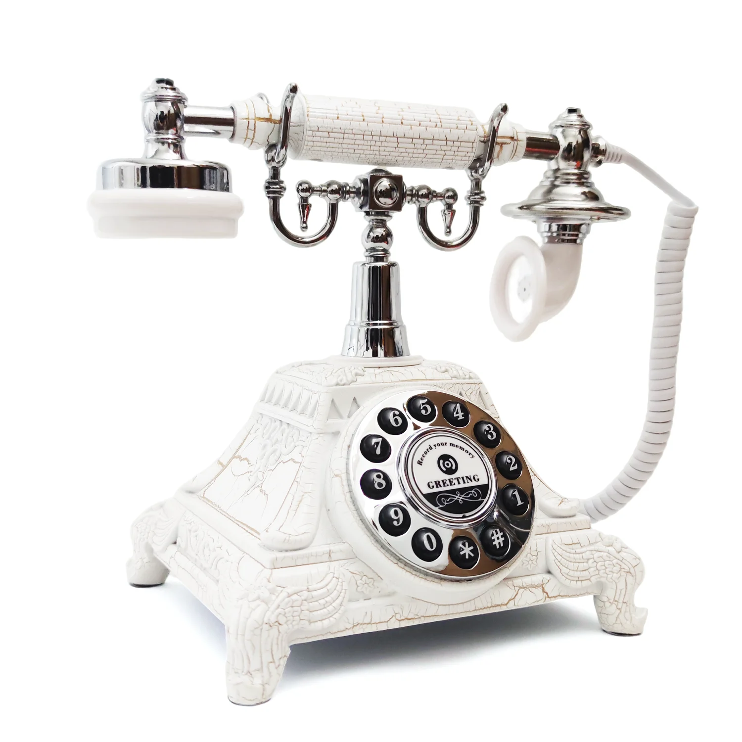 Sprach-Gästebuch-Telefon mit 32 GB Speicherkapazität, Vintage-Retro-Telefon, Anpassbare Nachrichten für Hochzeits- und Party-Gästebücher – Detail 13