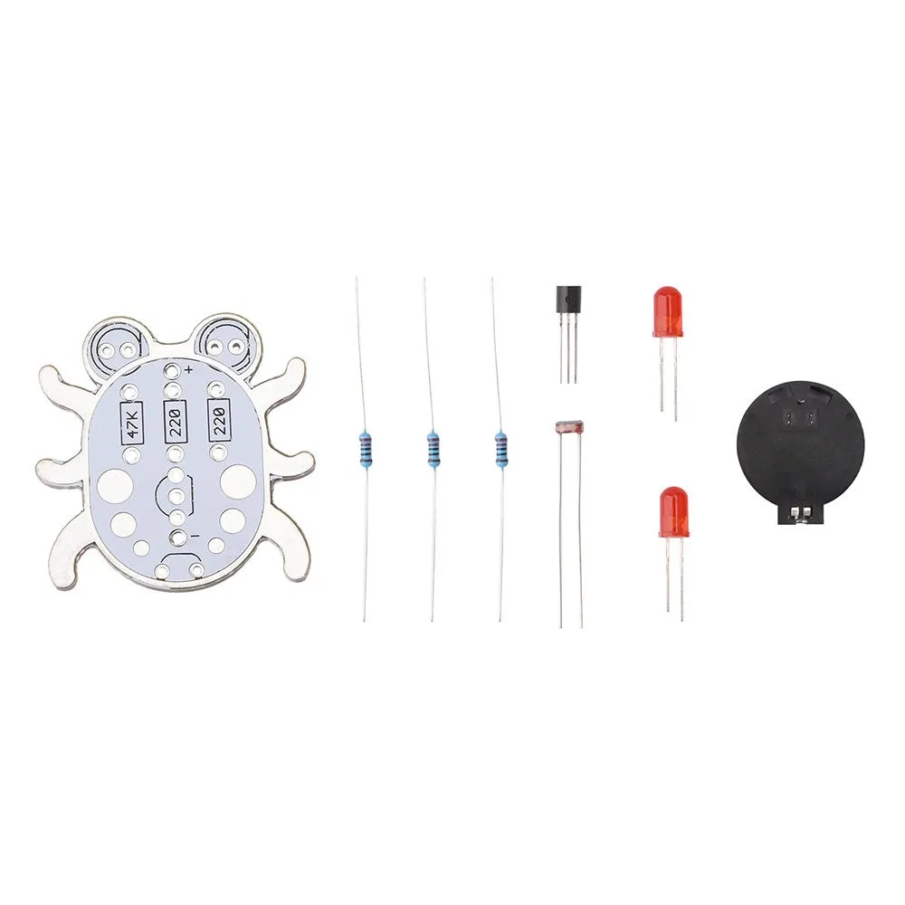 Beetle‑Shape LED Electronic DIY Soldering Kit Multicolor SMD Components Practice Module for Beginner Learning Welding Training
