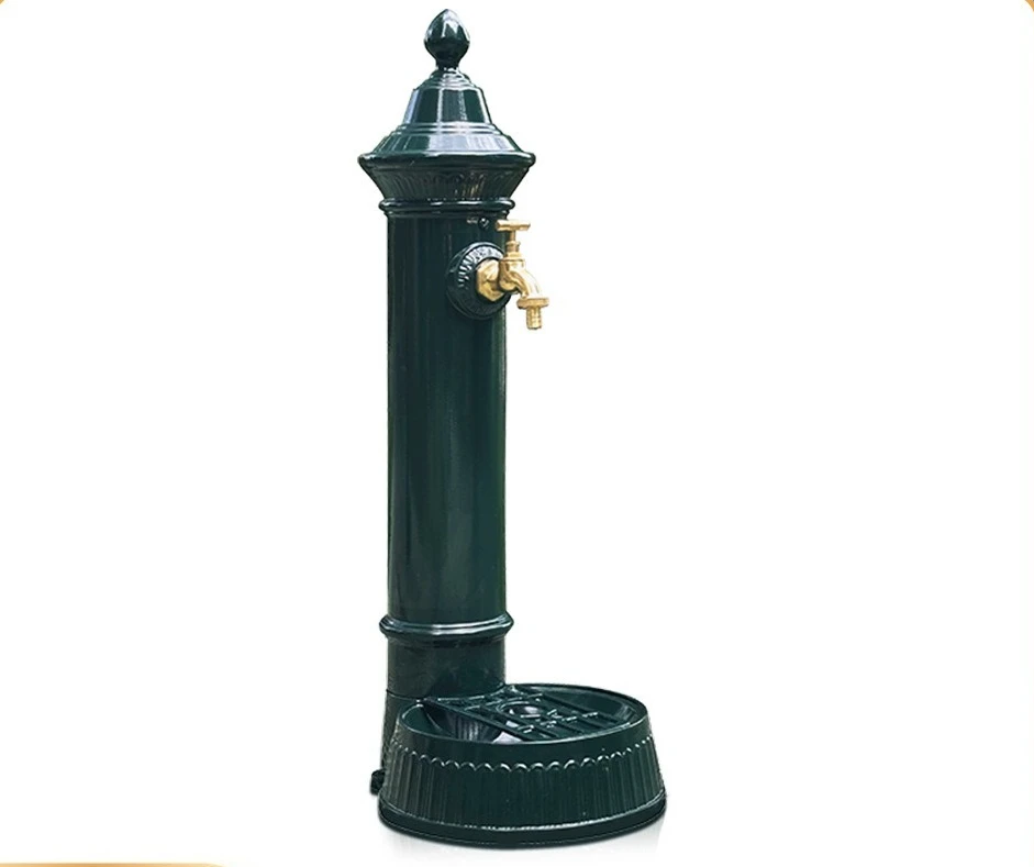 Cast aluminum anti-freeze faucet column, European and American style outdoor floor-standing faucet