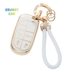 5 Buttons TPU Car Remote Key Case Cover For Jeep Renegade Grand Cherokee Dodge Ram Charger 1500 Challenger Chrysler 300C Journey