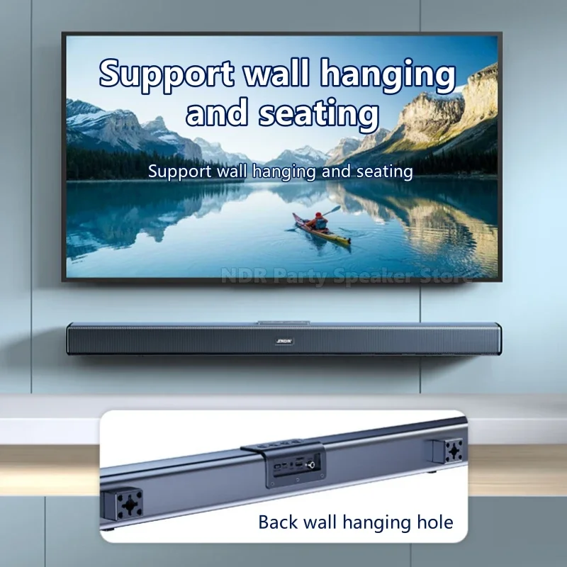 SADA K2 مثبت على الحائط صدى مكبرات الصوت التلفزيون الصوت المسرح المنزلي سمّاعات بلوتوث قطاع الصوت 2.0 قناة ستيريو 40 واط عالية الطاقة BT5.3