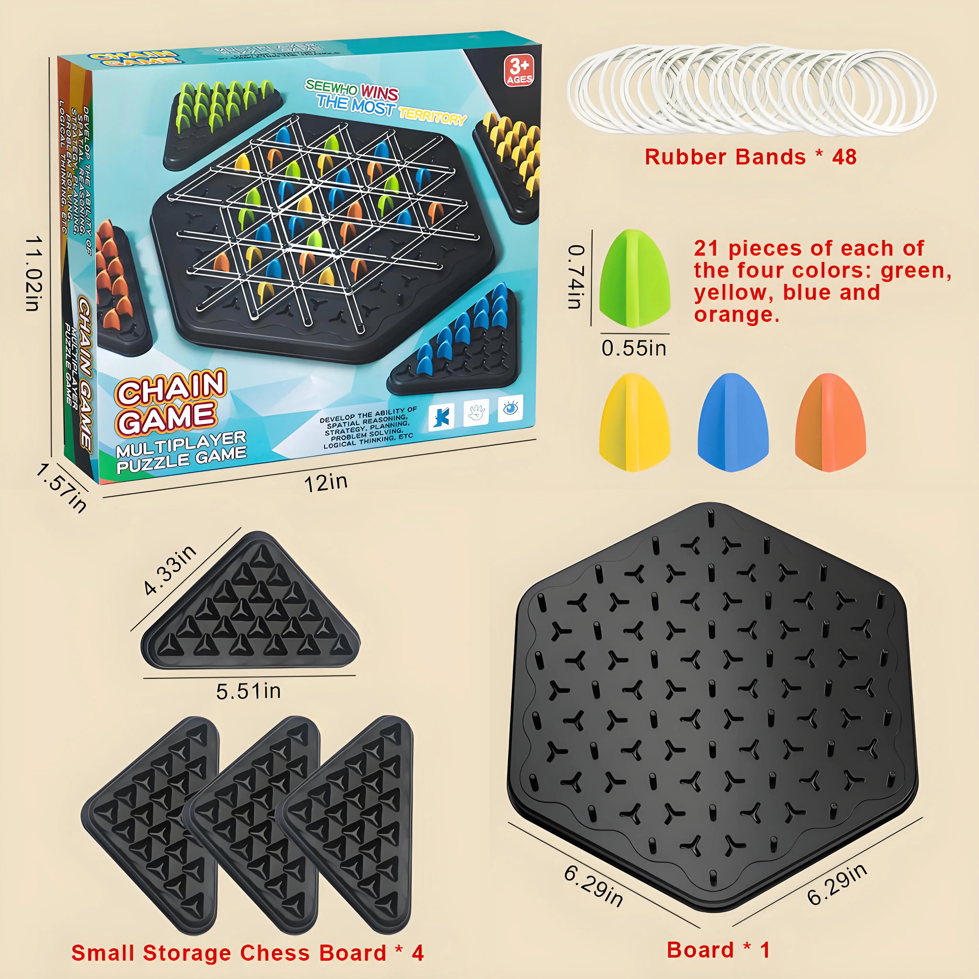 Gioco da tavolo strategico triangolare educativo per bambini dai 3 anni in su |   Rompicapo per famiglie di 2 giocatori |   Divertente apprendimento e sviluppo cognitivo