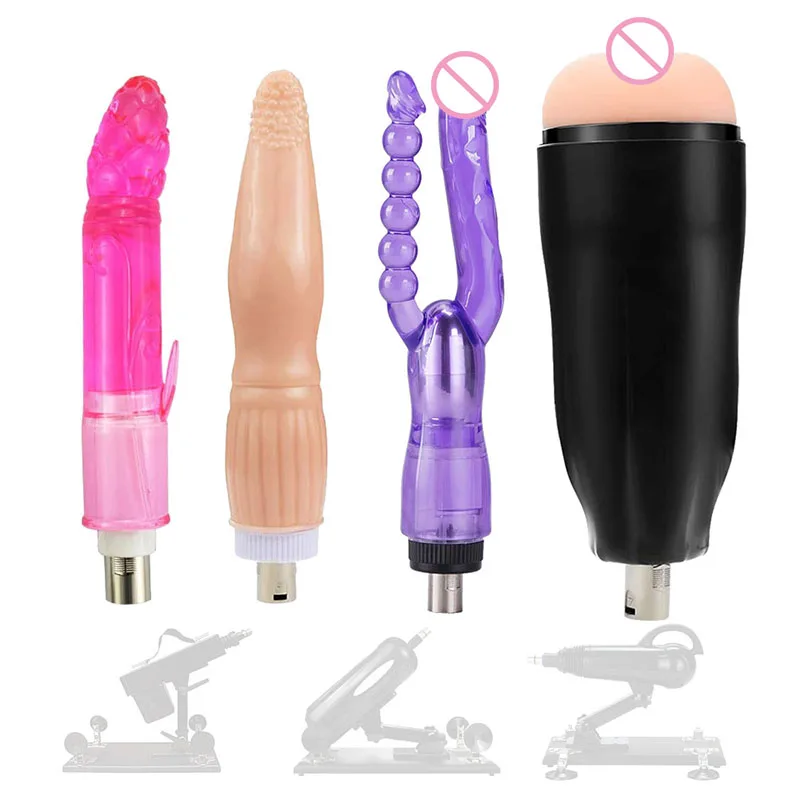 Sex Machine A2 / F2  3XLR Attachment Double Head Dildo Masturbation Cup Sex Love Machine For Women Man