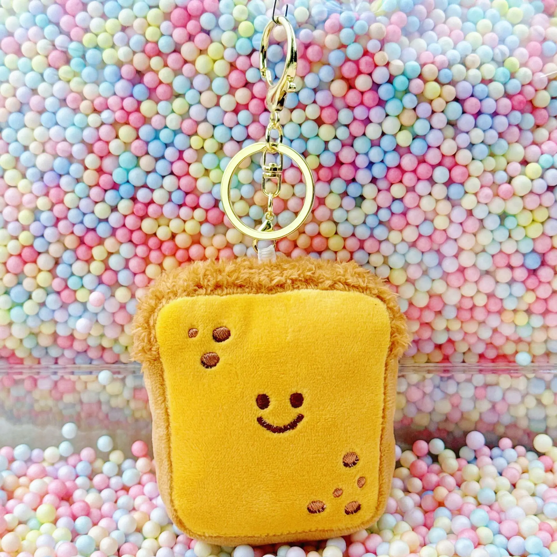 9CM クリエイティブ朝食お菓子バッグ型パン財布卵フィギュアバックパックキーホルダーかわいい漫画ぬいぐるみおもちゃバックパックデコレーションギフト