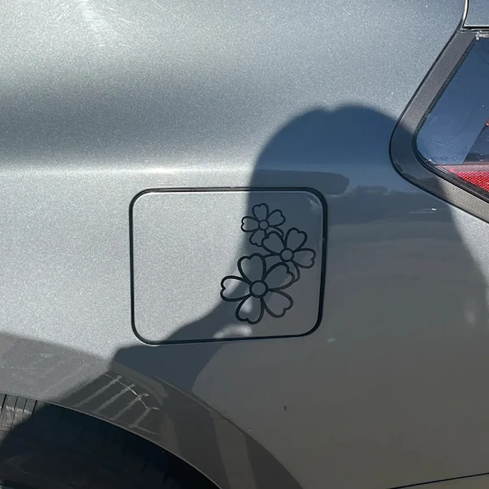 

Simple Flower-plant Car Decals Windows Gas Fuel Tank Cap Decor Stickers Accessories Vinyl Decoration