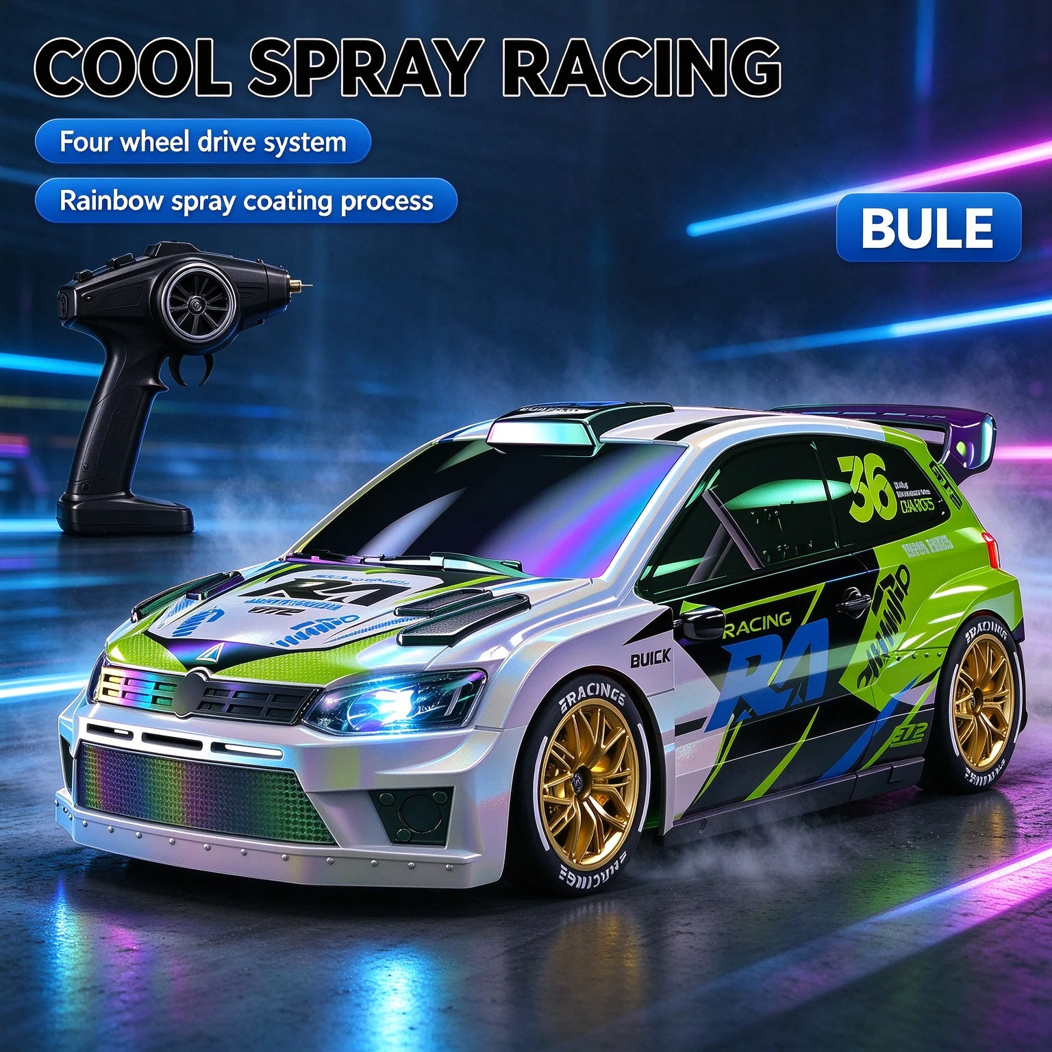 New JJRC C8845 2.4GHz 4WD Proportional RC Rally Car, Water Mist Spray, High Speed Drift Hobby RC Vehicle for Adult Hobbyists