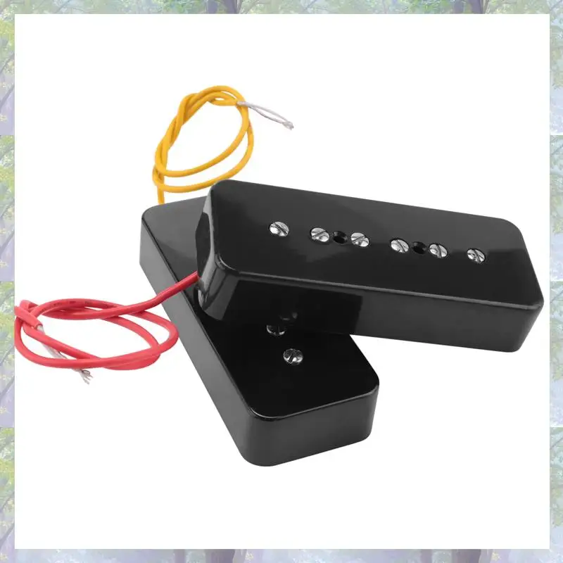 

6X Set Of Neck Bridge Soap Bar P90 Pickup Alnico 5 Electric Guitar Pickup Single Coil Guitar Parts Black