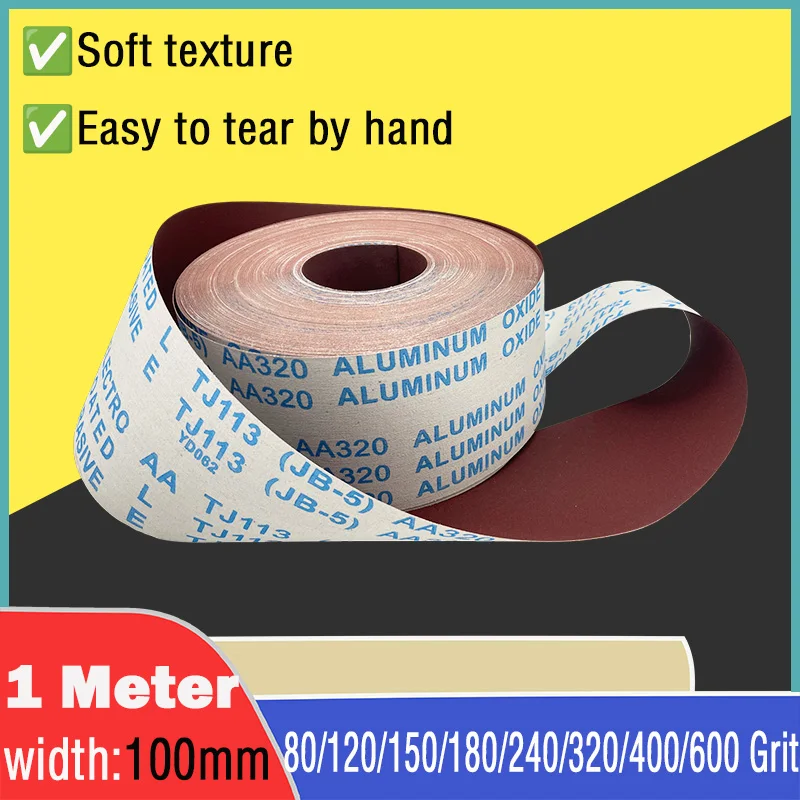 1m Red Sandpaper Polishing Sanding Sheets 80 100 120 150 180 240 320 400 600 Grit Sand Paper Sanding Abrasive Sheets Width:100mm