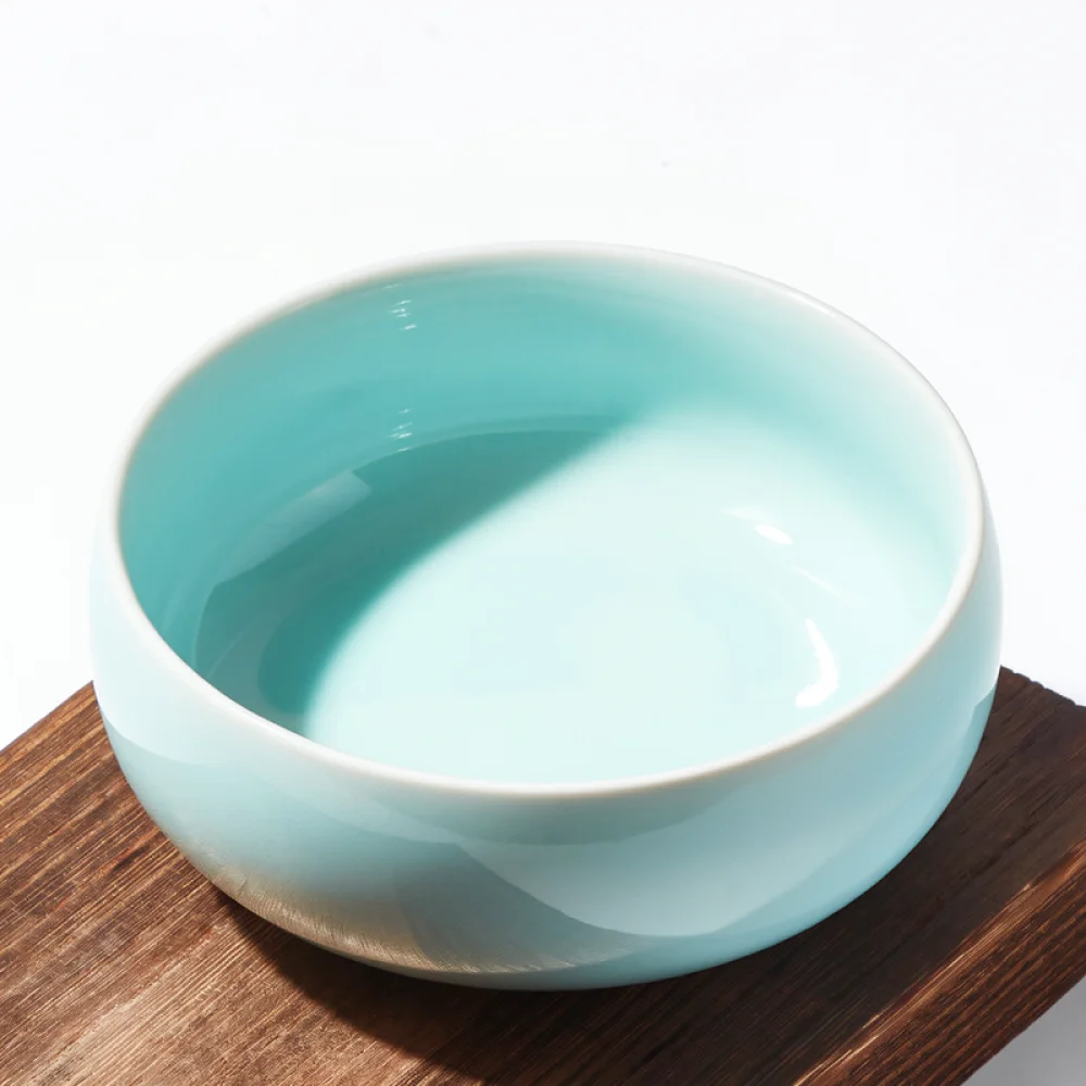 Round Ceramic Brush Cleaner Bowl Antique Ink Well For Traditional Chinese Painting Calligraphy Writing Tool Accessory
