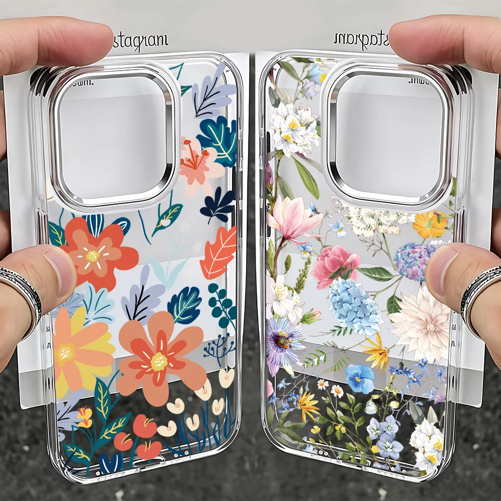 Luxury Watercolor Flower Phone Case for Samsung Galaxy S25 S24 S23 S22 S21 S20 Note20 FE Ultra Edge Plus 4G 5G Soft Cover