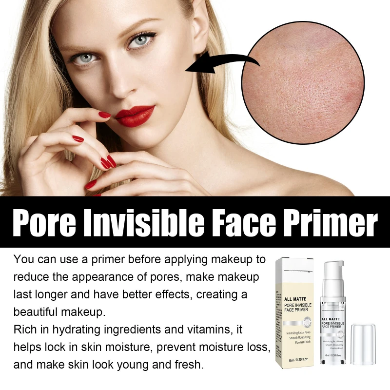 Controle de óleo invisível Make Up Face Base Creme, Base Facial, Fundação Primer Cosméticos, Poros Primer, Profissional