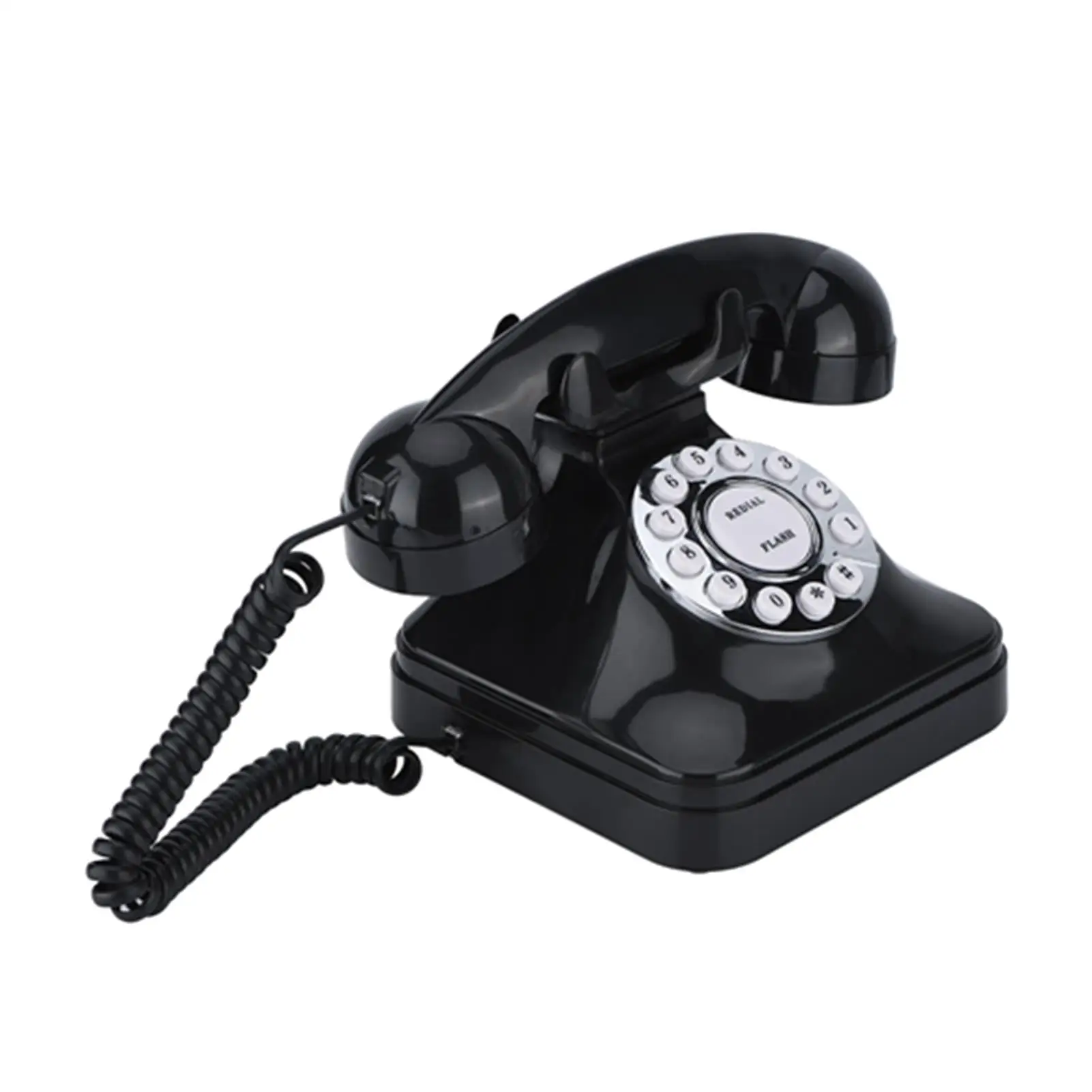 Imagem -05 - Vintage Telefone com Fio com Botões Grandes Skid-proof Pedestal para Home Desk Telefone Fixo