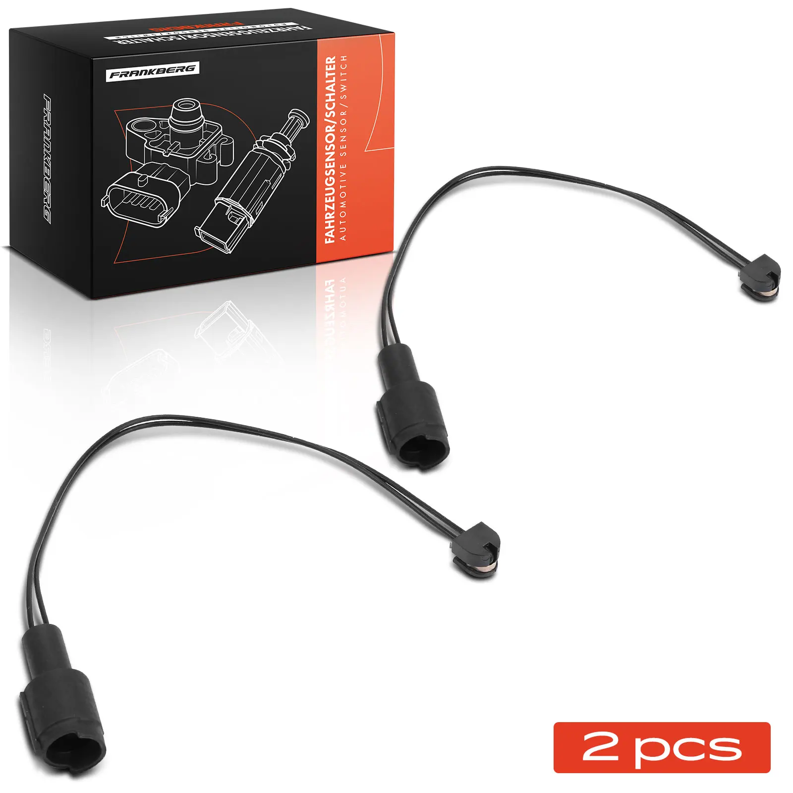 Frankberg 2X Avviso di Contatto per Indicatore di Usura Pastiglie Freno Anteriore o Posteriore per BMW Serie 3 Cabriolet Touring E30 Serie 5 E28 2Bws0001