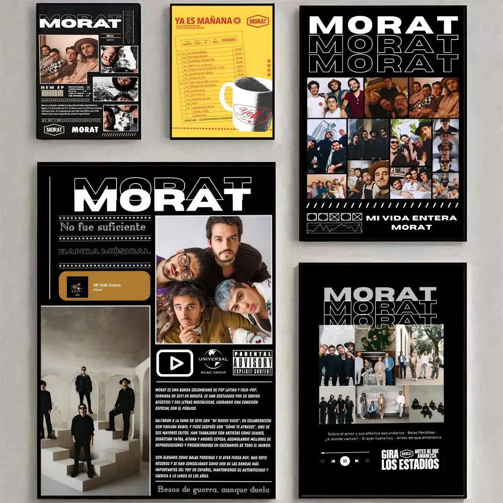 Colombian Pop Rock Band M-Morat Poster Poster Waterproof HD Wall Art Decal Self-Adhesive Aesthetic Decor For Home Living