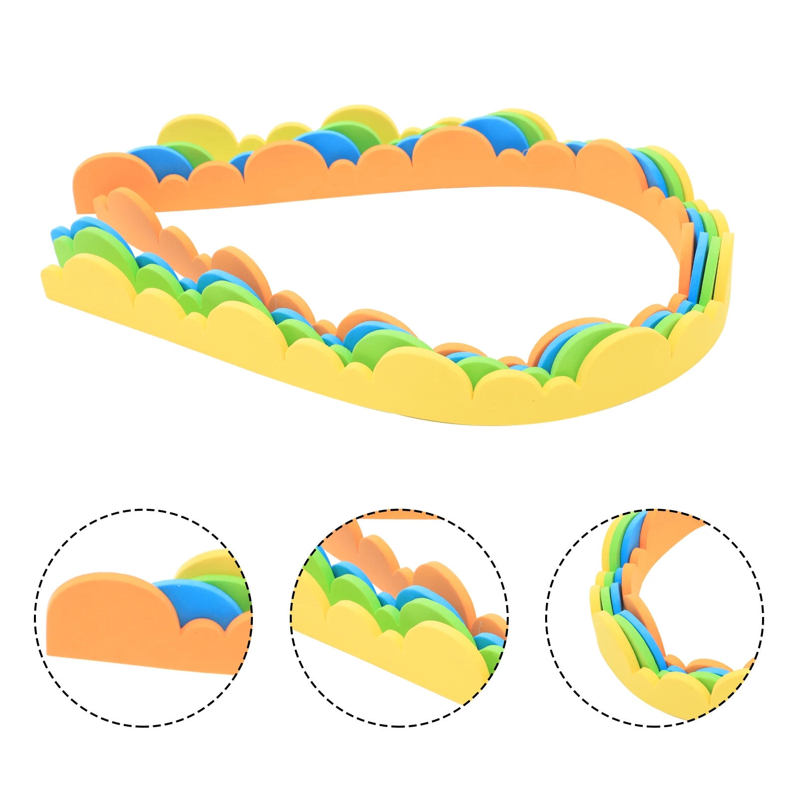 

4 Pcs Bulletin Board Borders Scalloped Classroom Decor Decorations Blackboard Frame DIY Christmas Applique