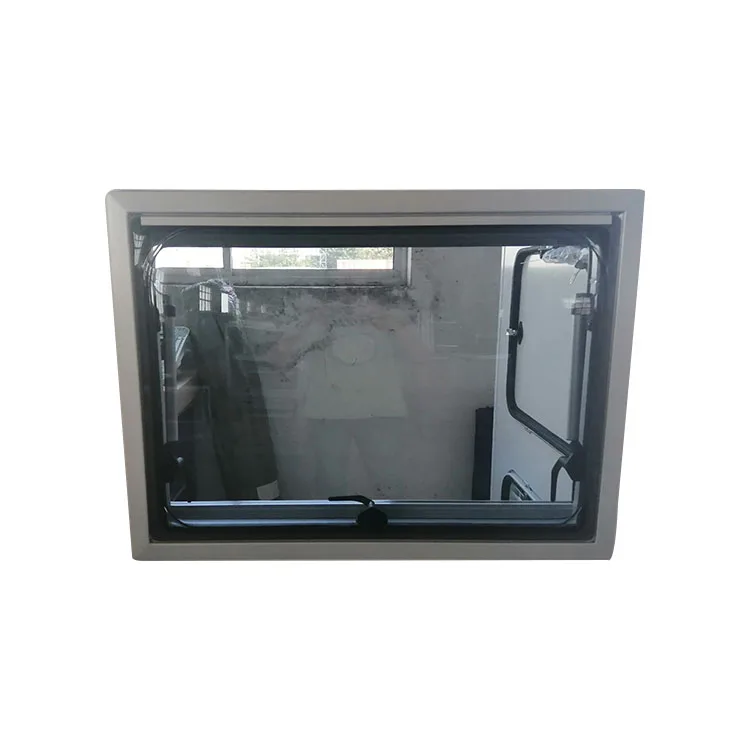 Double layers acrylic high quality Aluminum Alloys rv caravan side Window with fly net and blind