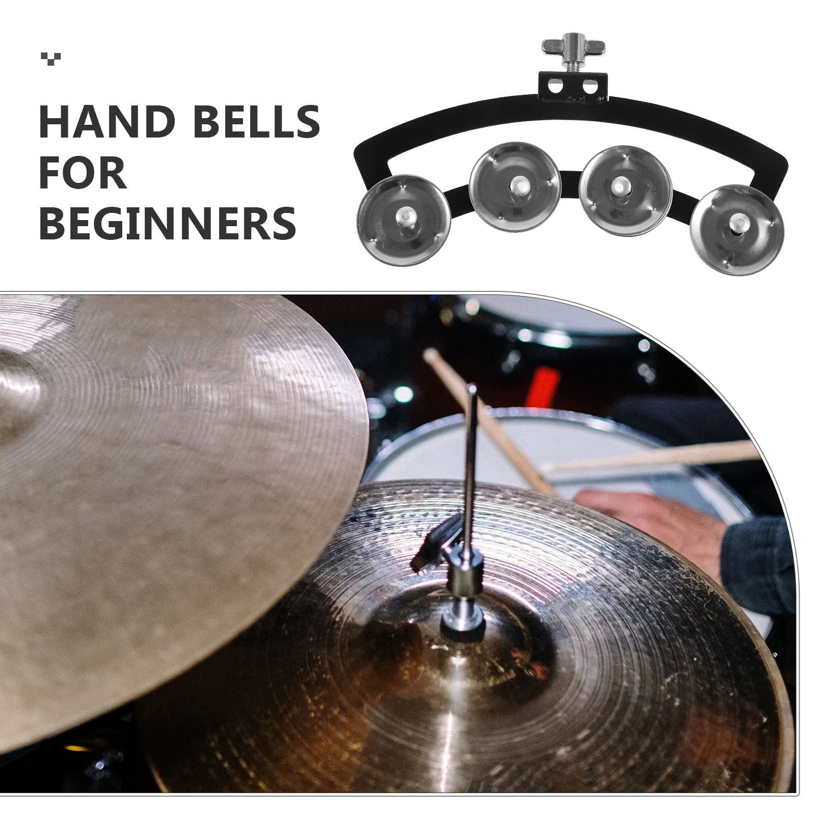 

Snare Drum Tambourine Ring Kit Silver Mounting Pad Hoop Alloy ABS Durable Smooth Edges Gift Drummers Music Instruments Hand