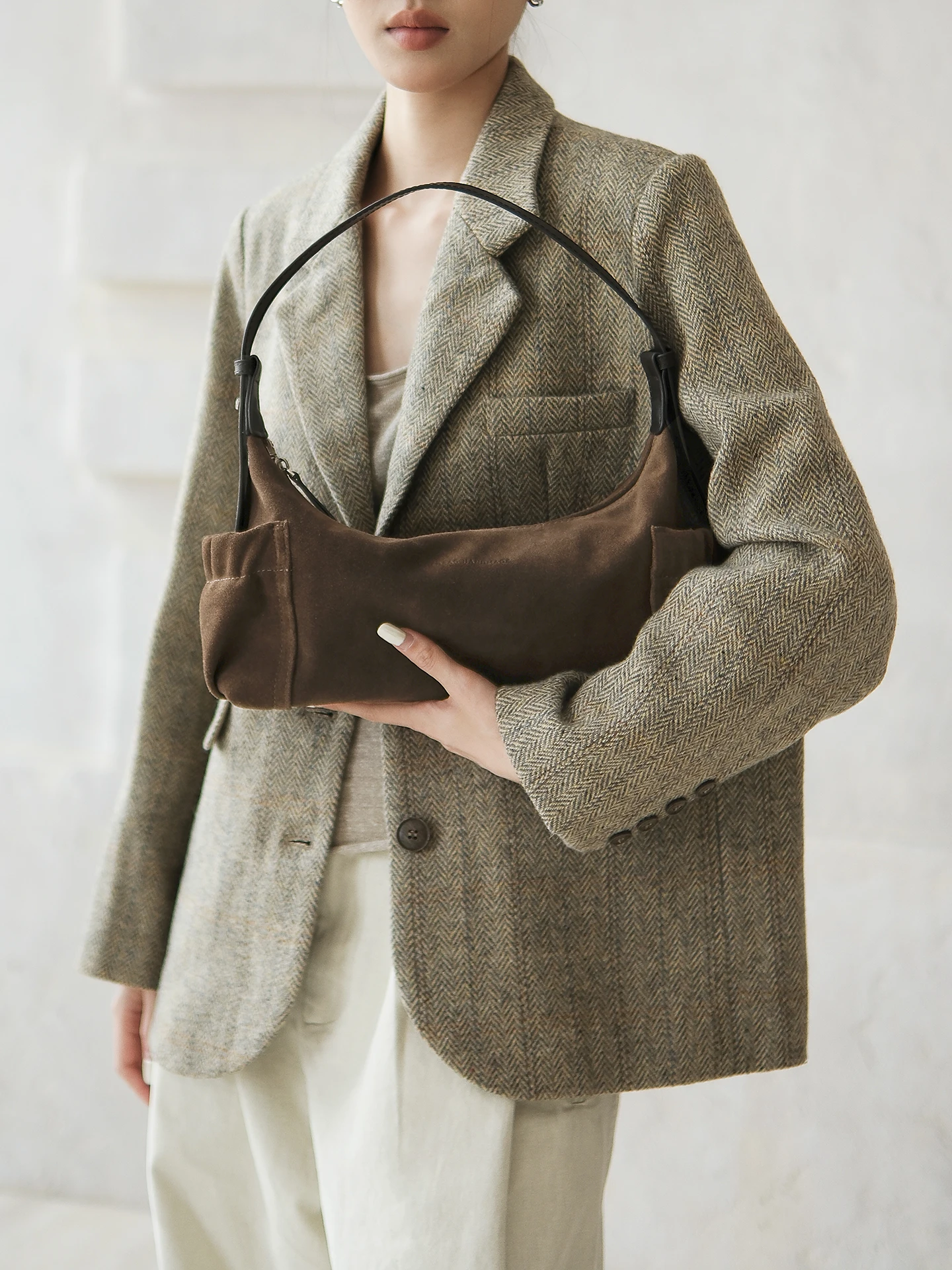 

Женская сумка Ele Commuter Sobag из мягкой кожи, сумка через плечо, сумка-багет, повседневная сумка для осени и зимы