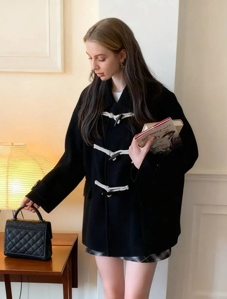 

Шерстяные пальто, женское шерстяное пальто, красное осеннее бархатное пальто с зубчатым воротником, элегантное, для взрослых, в классическом стиле, для офиса, для женщин, вкусное OL