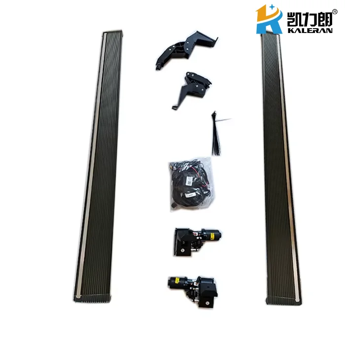 Motorized Truck Side Steps,Automatic Retractable Power Running Boards for Toyota Hilux Vigo, No-Drill Aluminum Alloy,Matte Black