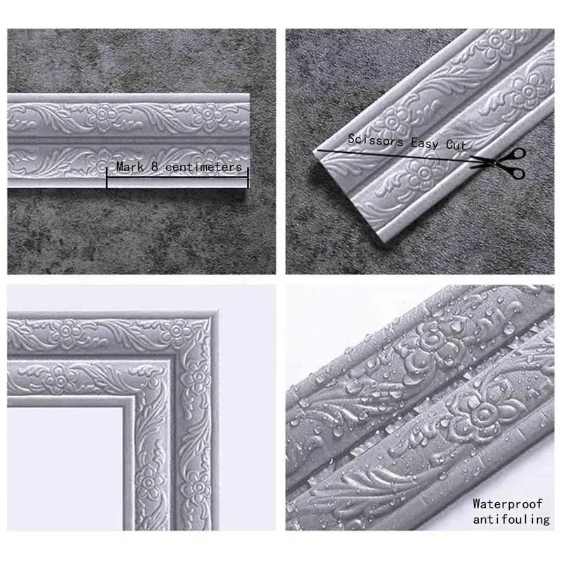 Wall Corner Line Sticker Sticky Decorative Wall Lines With Adhesive Back Room Window Door Corner Waist Line For Tile Edge