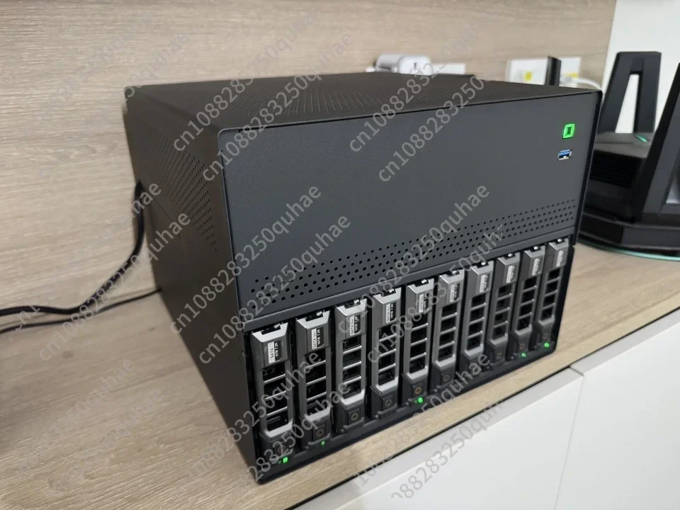 MAITX motherboard, black group,  PCI-E 1U power supply，N10 NAS chassis with 10+2 disk slots